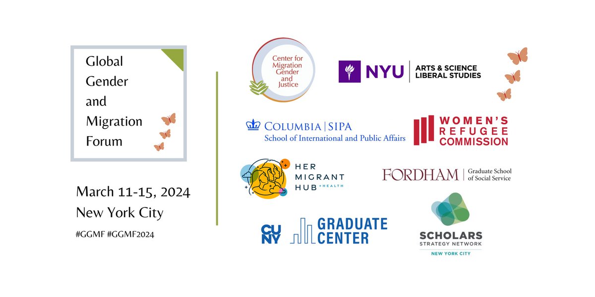 ⏱The countdown is on for the First Global Gender and Migration Forum #GGMF #GGMF2024

Join us for a series of events on a range of topics from #GBV to #climate and #health!

ℹ️🎟 tinyurl.com/GGMF2024

<a href="/wrcommission/">Women's Refugee Commission</a> <a href="/NYU_LS/">NYU Liberal Studies</a> <a href="/HerMigrantHub/">Her Migrant Hub</a> <a href="/Scholars_NYC/">Scholars Strategy Network NYC</a> <a href="/GC_CUNY/">The Graduate Center</a> <a href="/ColumbiaSIPA/">Columbia | SIPA</a>