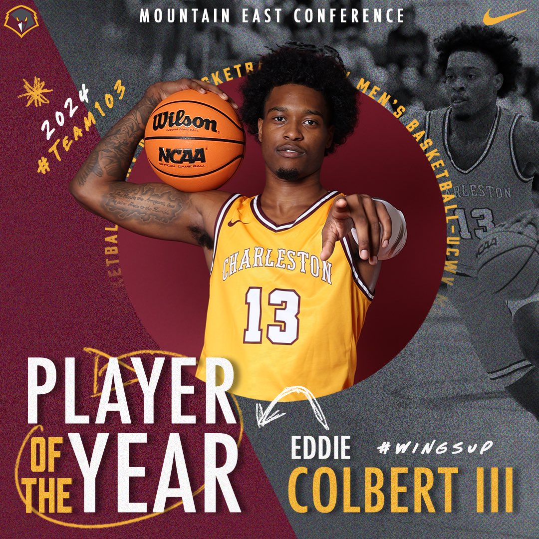 🏀Senior Eddie Colbert III is your MEC Player of the Year 🫡 #WingsUp 🦅