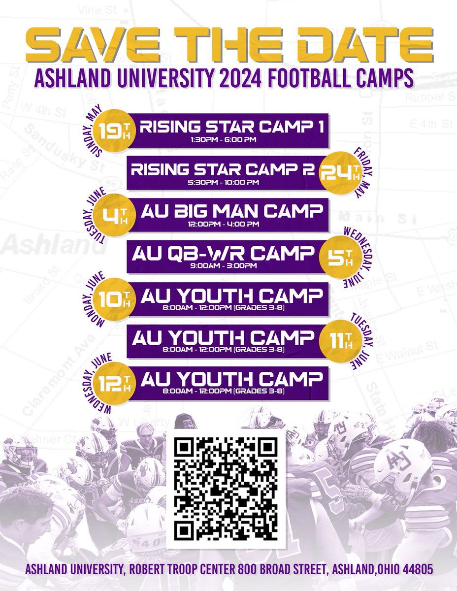 🚨 2024 CAMP DATES 🚨 Come earn that 💰 and Camp with the 🦅’s ‼️