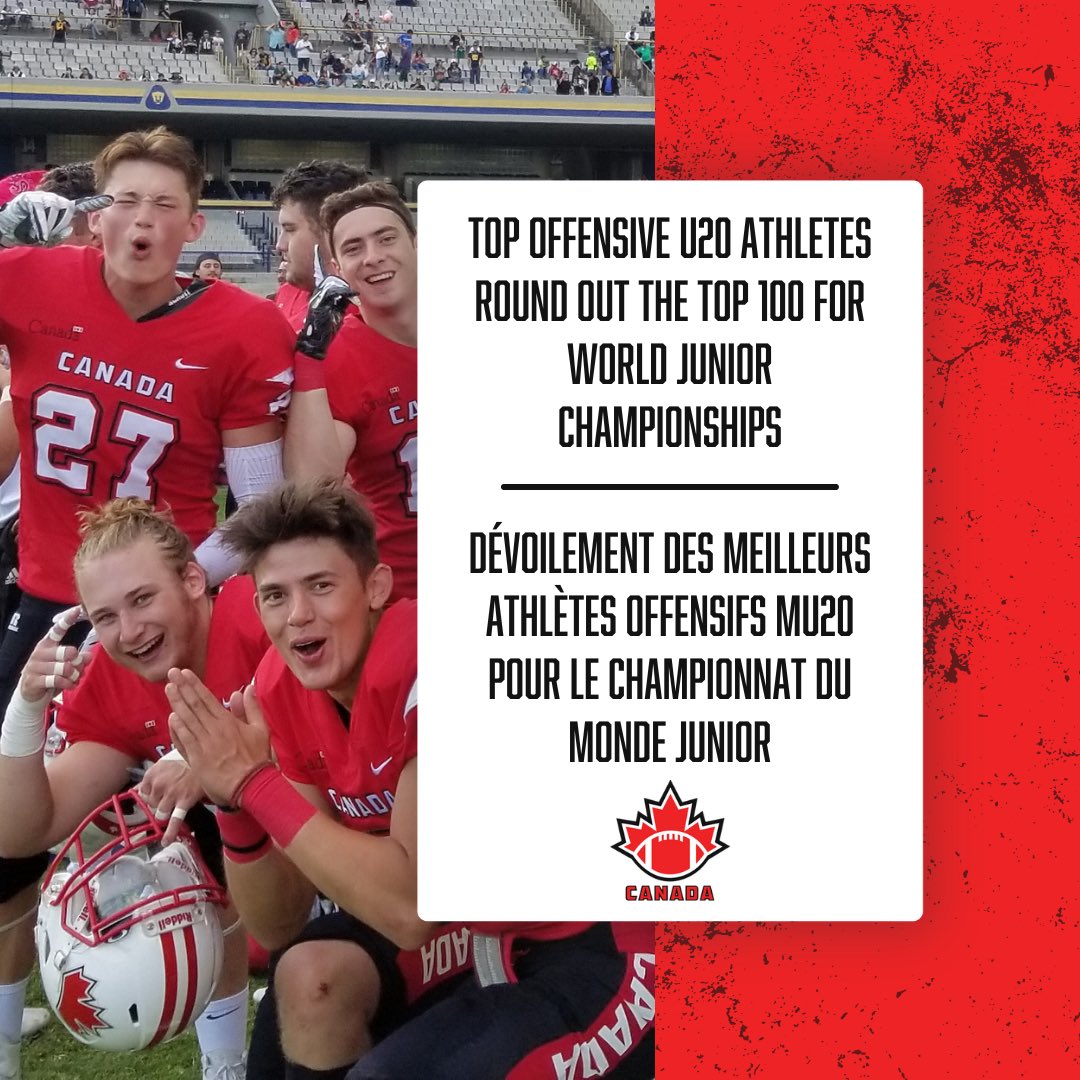 Top Offensive U20 Athletes round out the Top 100 for World Junior Championships 🔗EN: footballcanada.com/news/top-offen… ---- Dévoilement des meilleurs athlètes offensifs MU20 pour le Championnat du monde junior 🔗FR: footballcanada.com/fr/nouvelles/d…