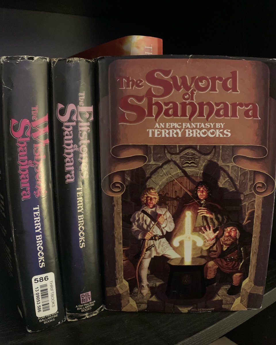 schatesyou's tweet photo. Jumping back into this series to finish the trilogy I started a couple years ago! #terrybrooks #theswordofshannara  #classicfantasy https://t.co/urNPY7635R