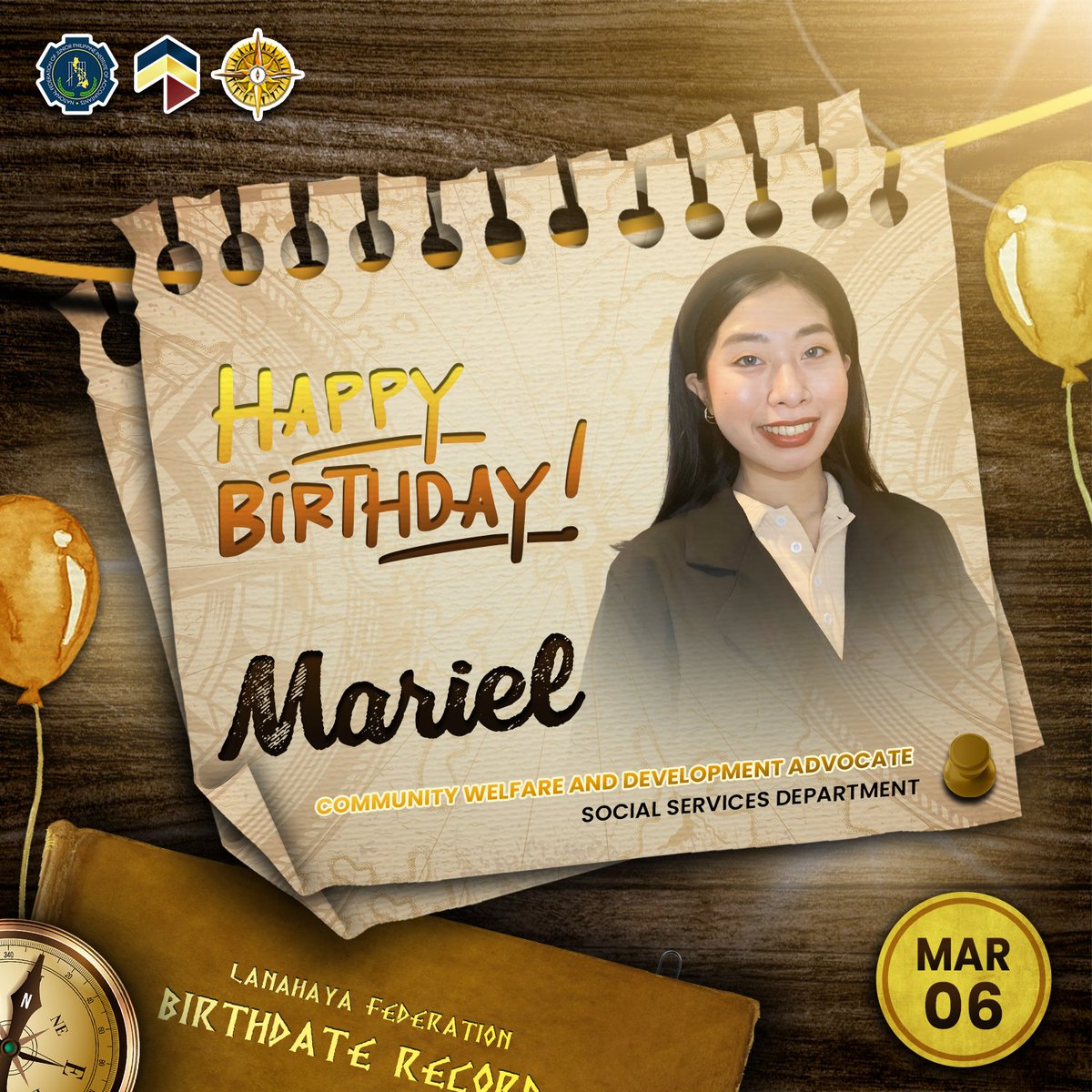 nfjpiasibanlaok's tweet photo. R4 JPIANs! Let us greet our 𝑪𝒐𝒎𝒎𝒖𝒏𝒊𝒕𝒚 𝑾𝒆𝒍𝒇𝒂𝒓𝒆 𝒂𝒏𝒅 𝑫𝒆𝒗𝒆𝒍𝒐𝒑𝒎𝒆𝒏𝒕 𝑨𝒅𝒗𝒐𝒄𝒂𝒕𝒆, 𝗠𝗮𝗿𝗶𝗲𝗹 𝗧𝗿𝗶𝗰𝗶𝗮 𝗤. 𝗚𝗼𝘁𝗶𝗼𝗻𝗴𝗰𝗼, a happy and magnificent birthday. 🎂🌞

#LanahayaBirthday
#NFJPIAR4 https://t.co/Ed5r1oCdUb