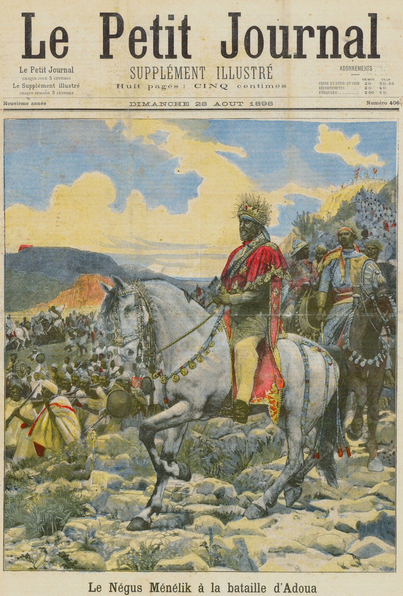 Emperor Menelik II of Ethiopia depicted in Le Petit Journal  (1898) 🇪🇹

#MenelikII #AfricanHistory #ንጉሠነገሥት #Ethiopia #ኢትዮጵያ #19thcentury #Africa