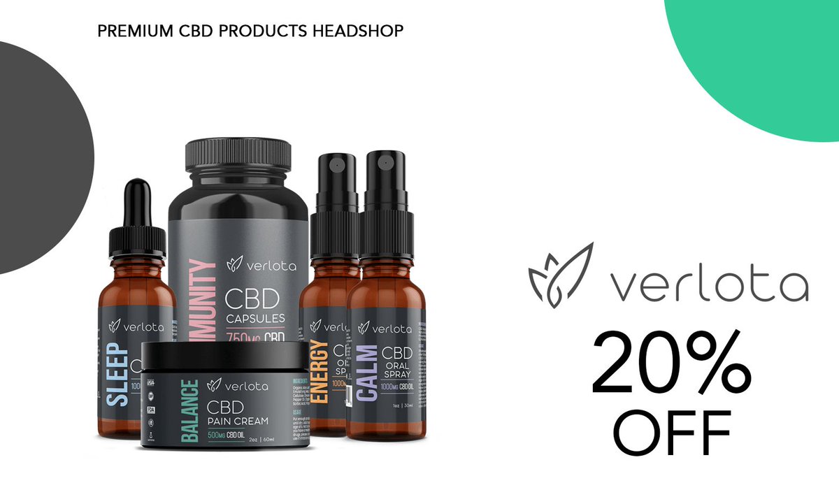 #SaveOnCannabis and enjoy 20% off your first buy of amazing CBD products from Verlota! 🌿💨🌱 Use code SAVEONCBD20 and shop now: buff.ly/4a3ZqZD #CBDdiscount #cannabiscommunity