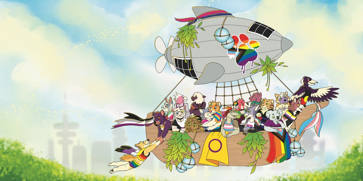 the flag design i made for this year's OzFurs float at mardi gras!🏳️‍🌈🏳️‍🌈🏳️‍🌈