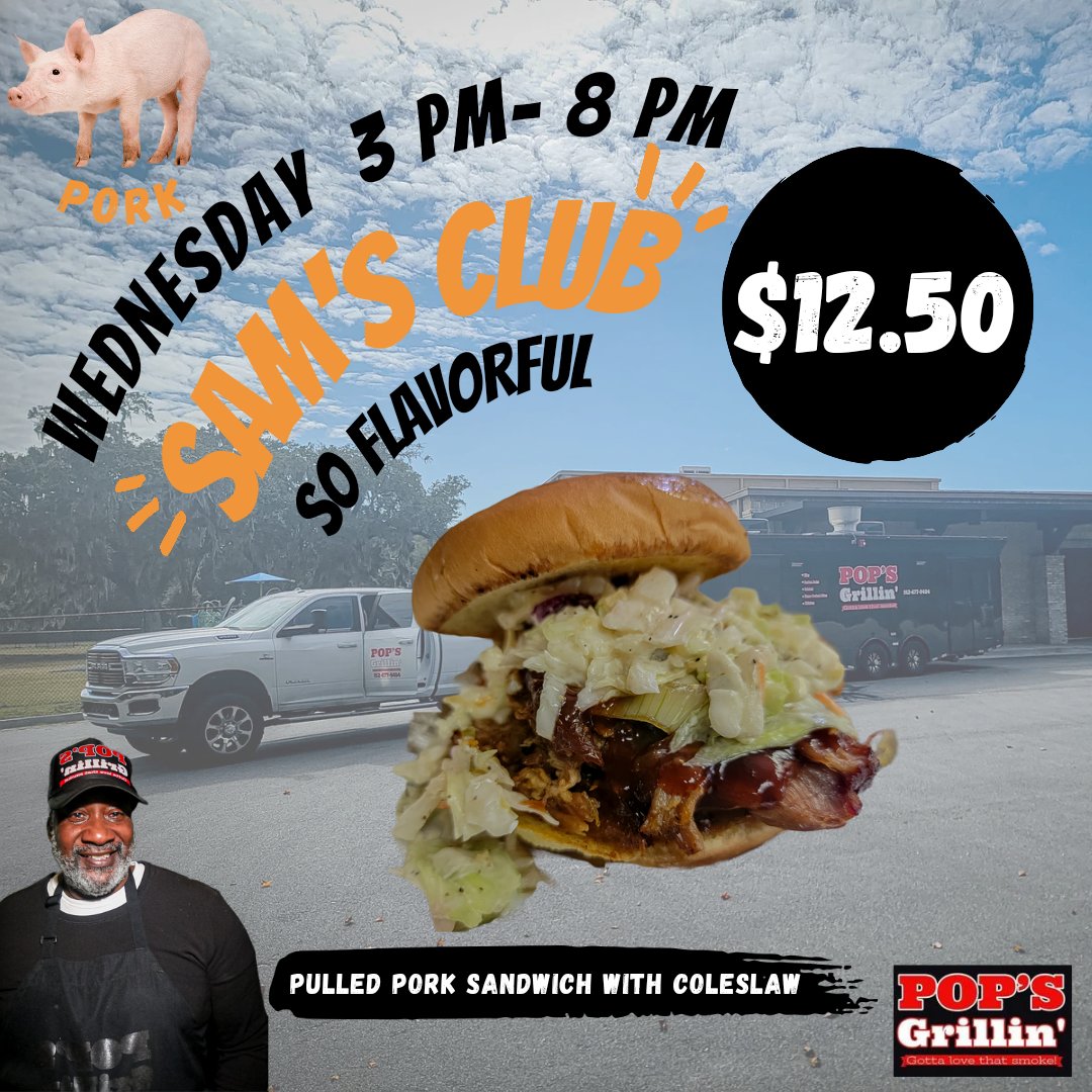 PopsGrillinFans's tweet image. 📢 See You Tomorrow 

Wednesday, 3/6/24
  1. New Hampstead High School 
      11 AM - 1 PM
      2451 Little Neck Rd, 
      Bloomingdale, GA 31302

  2. Sam's Club / 2 PM - 8 PM
      1975 E Montgomery Cross Rd, 
      Savannah, GA 31406 
#Savannah
