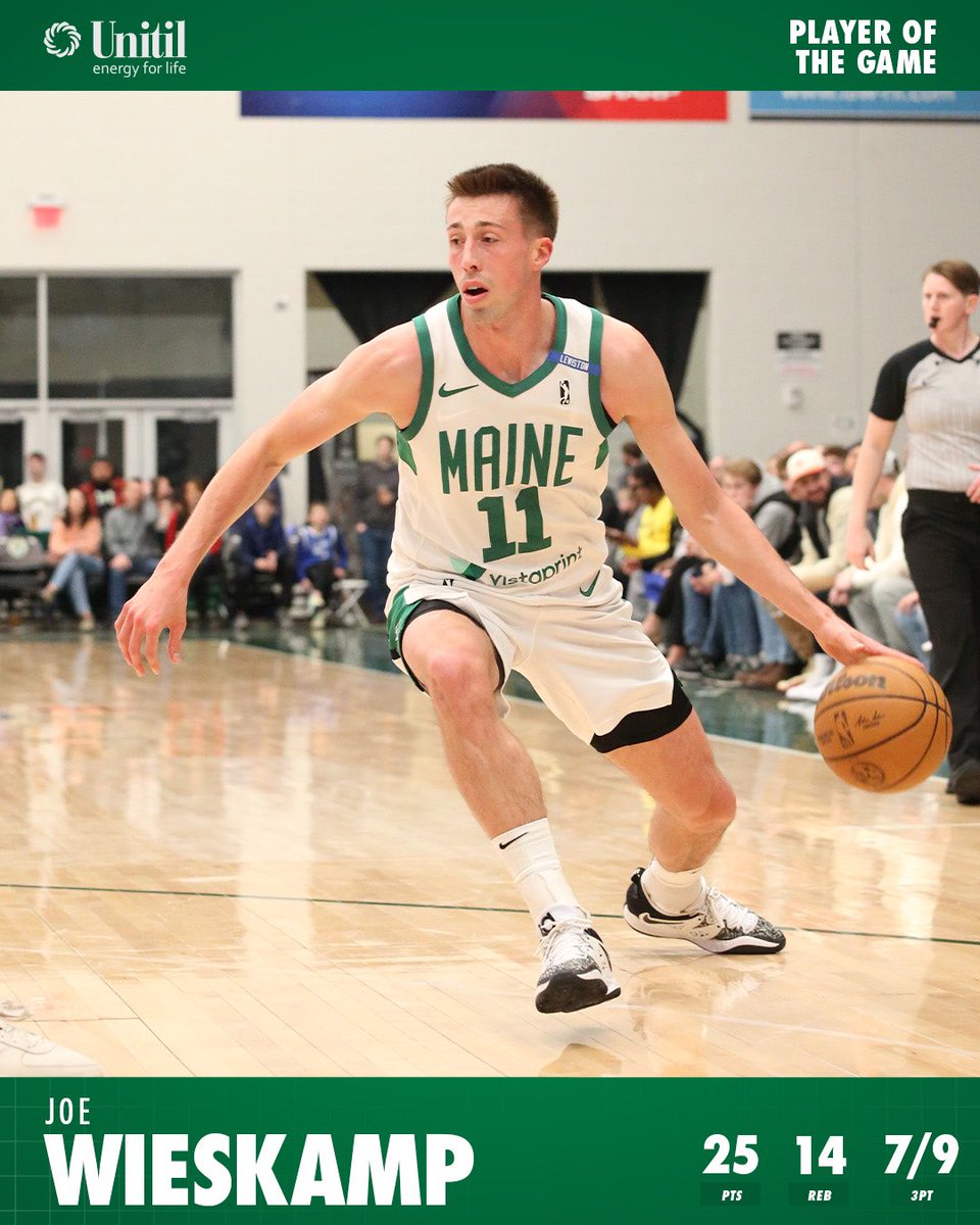 Maine Celtics (@maineceltics) on Twitter photo ⚡️Your <a href="/Unitil/">Unitil</a> Player of the Game is <a href="/JWieskamp21/">Joe Wieskamp</a> #bleedgreen ⚡️Your <a href="/Unitil/">Unitil</a> Player of the Game is <a href="/JWieskamp21/">Joe Wieskamp</a> #bleedgreen