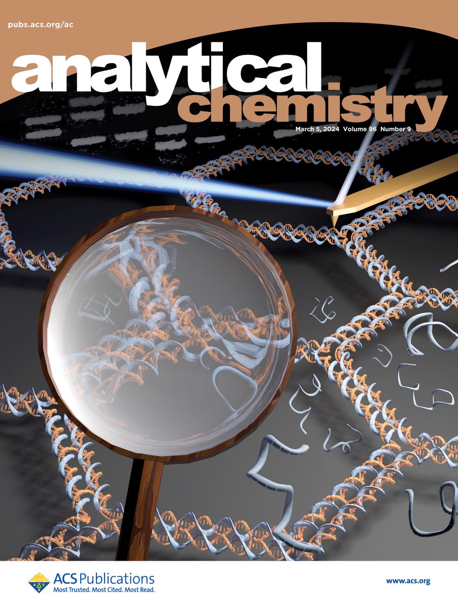New cover by graduate student Kayla Neyra shows how we really want analytical chemists @an_chem to take a closer look at #DNA #nanoparticles! @ACS4Authors pubs.acs.org/toc/ancham/96/9 Check out the full article: pubs.acs.org/doi/10.1021/ac…