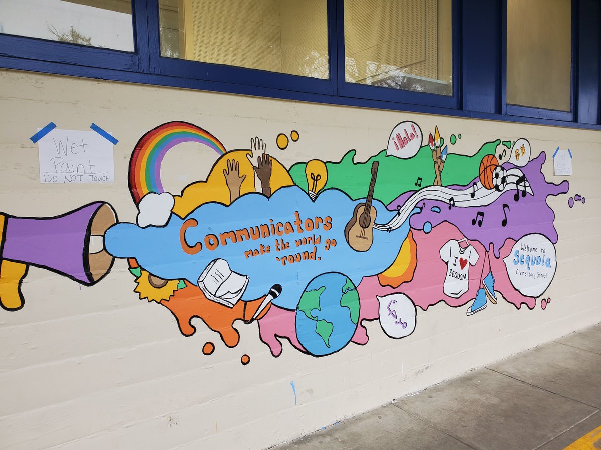 Our first #IBLearnerProfile Mural is up. What do you think about our communicators mural? @SequoiaEL @SequoiaSteam277 @MtDiabloUSD @mdusd