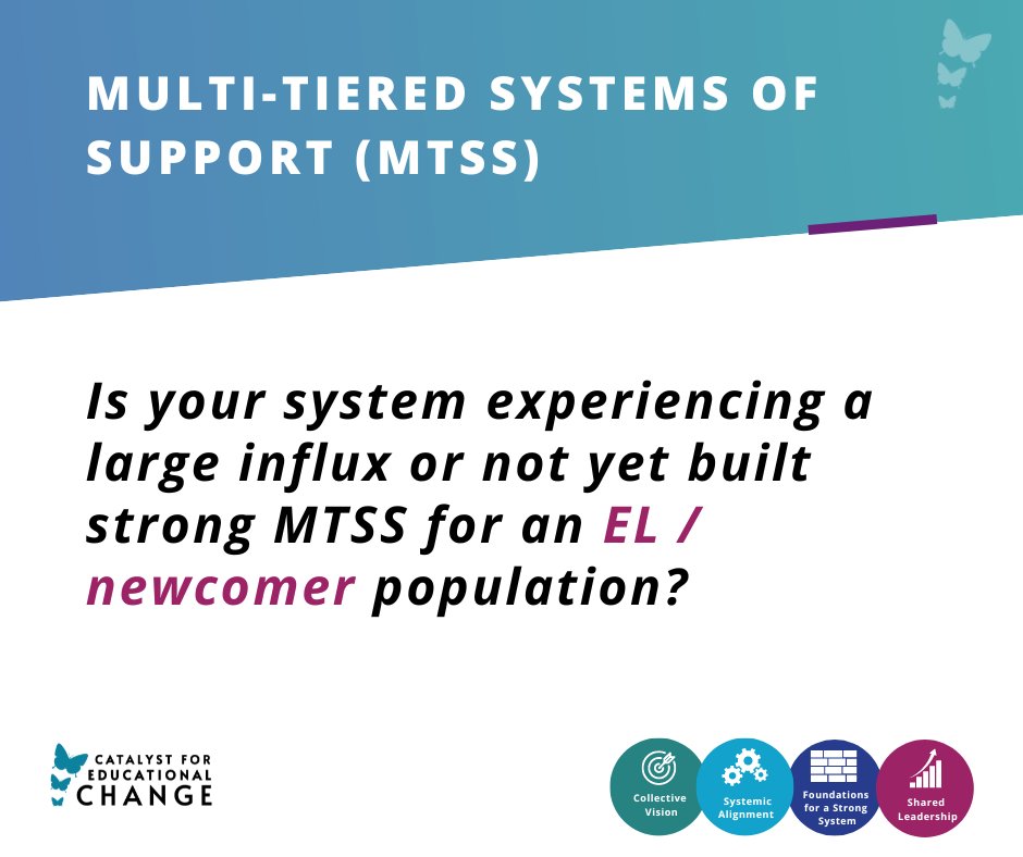 EL/Newcomer Needs: Is your system experiencing a large influx or lacking a robust MTSS for your EL/new student population?
Whether your MTSS exists &amp; needs adjustment, or you’re starting from scratch, CEC is here to help!

Learn more at cecweb.org/mtss