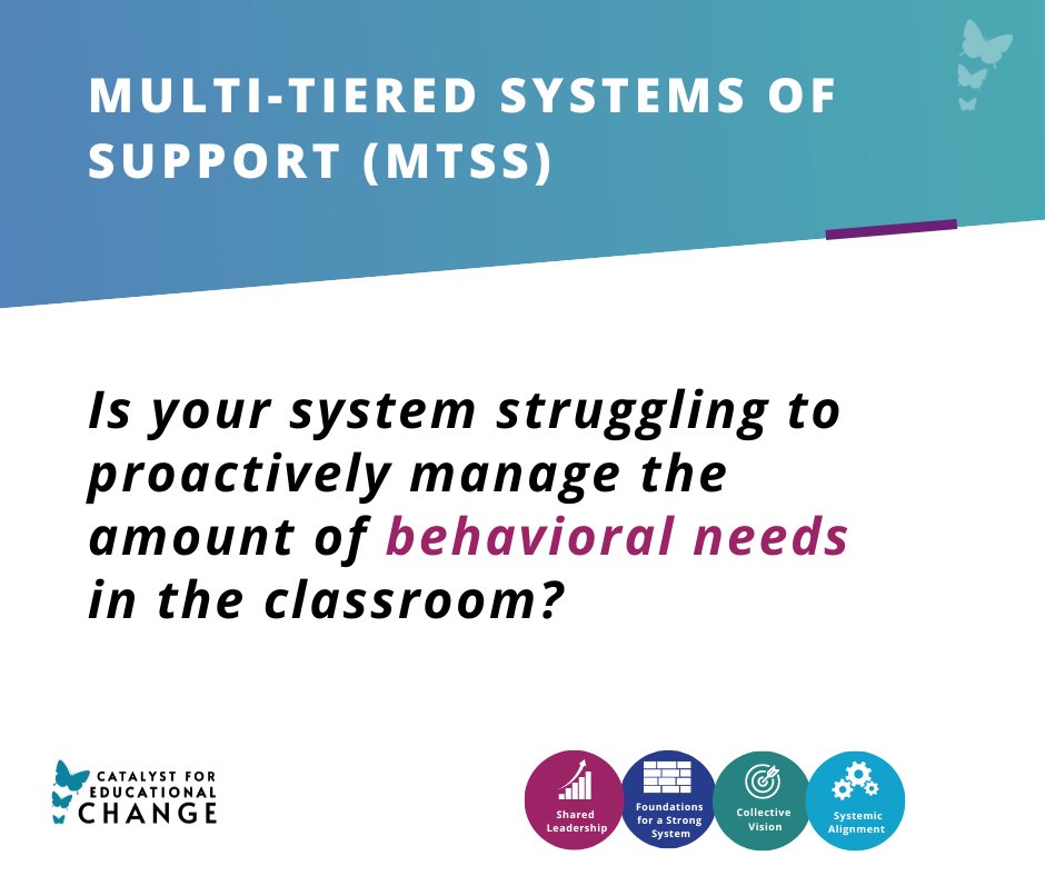 Positive Behavior: Is your system struggling to proactively manage the amount of behavioral needs in the classroom?

Whether your MTSS exists &amp; needs adjustment, or you’re starting from scratch, CEC is here to help!

Learn more at cecweb.org/mtss