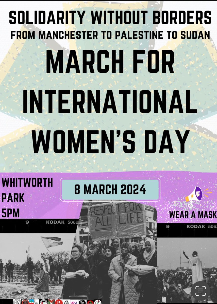 🚨 MANCHESTER 🚨 🔥INTERNATIONAL WOMENS DAY 🔥 📍Whitworth Park ⏰5pm 🗓️ Friday 8th March