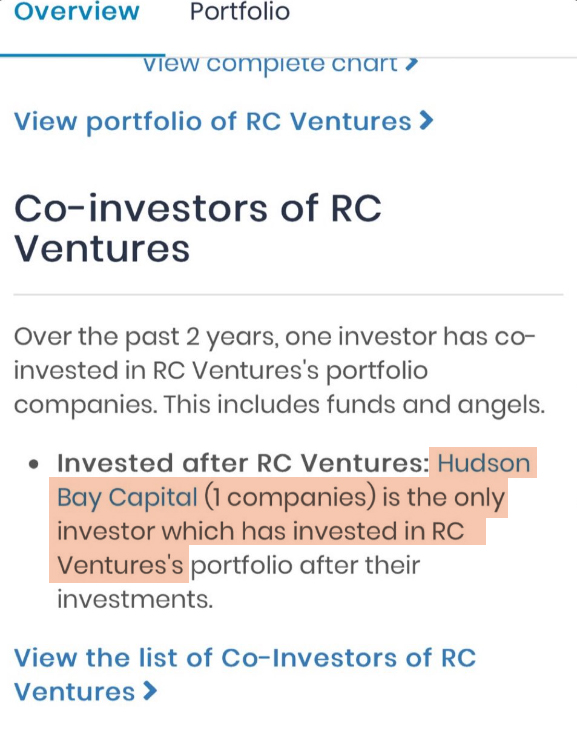 UCopy417's tweet image. $BBBY #BBBY+ $DWAC #DWAC merger coming in March? When you look at Pitchbook, it shows Hudson Bay Capital Management does M&amp;amp;A and IPO deals alot. 
🔥RC Ventures' investor is Hudson Bay Capital (Thanks for sharing! @Jacqueline51915)
🔥$DWAC's Anchor investor is Hudson Bay Capital