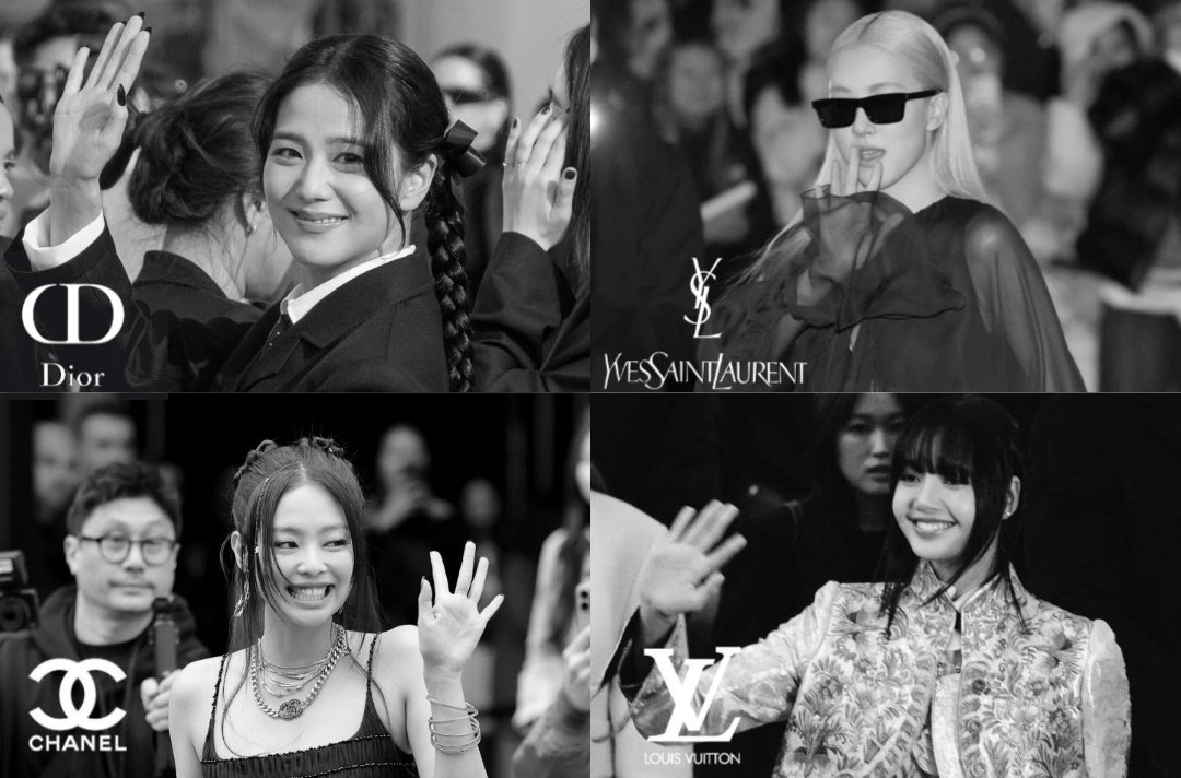 BLACKPINK THE GANG

Jisoo - Dior 
Rosé - YSL 
Jennie - Chanel 
Lisa - Louis Vuitton

Still cannot believe they’re in one group