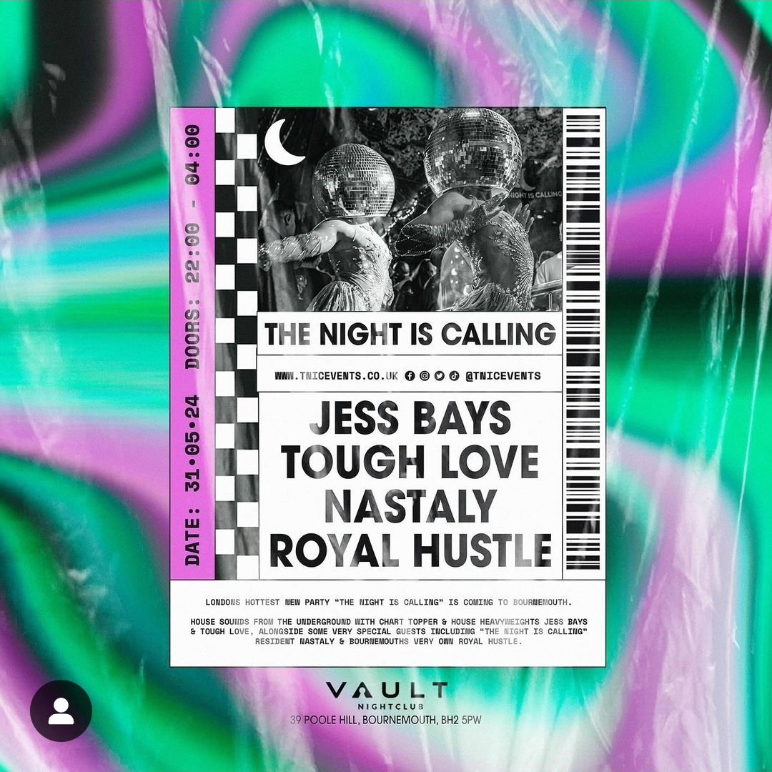 nastalymusic's tweet photo. Can't wait for this one. Catch me alongside My girl @jessbaysdj my bro @toughlovemusic &amp; Royal Hustle for @tnicevents 

31st May 
@ The Vault Bournemouth 

Tickets in comments https://t.co/FpdsvDTAmd