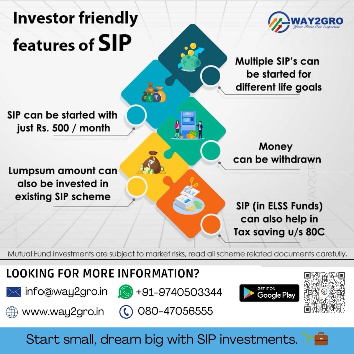 Achieve your financial goals with disciplined SIP investments. 🎯💸
#way2gro #SIPInvestment #StartSmallDreamBig #CompoundingWealth #FinancialFreedom #InvestInYourFuture #MarketVolatility #BuildWealth #DisciplinedInvesting #SmallSavingsBigDreams #IncomeToWealth