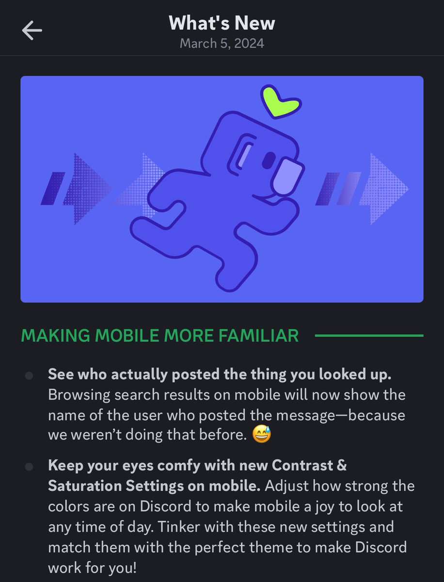 discord was so close to adding back “swipe to view members” as a feature, but one of the employees must have realized people would actually like that so they took it out of the update log after less than a day