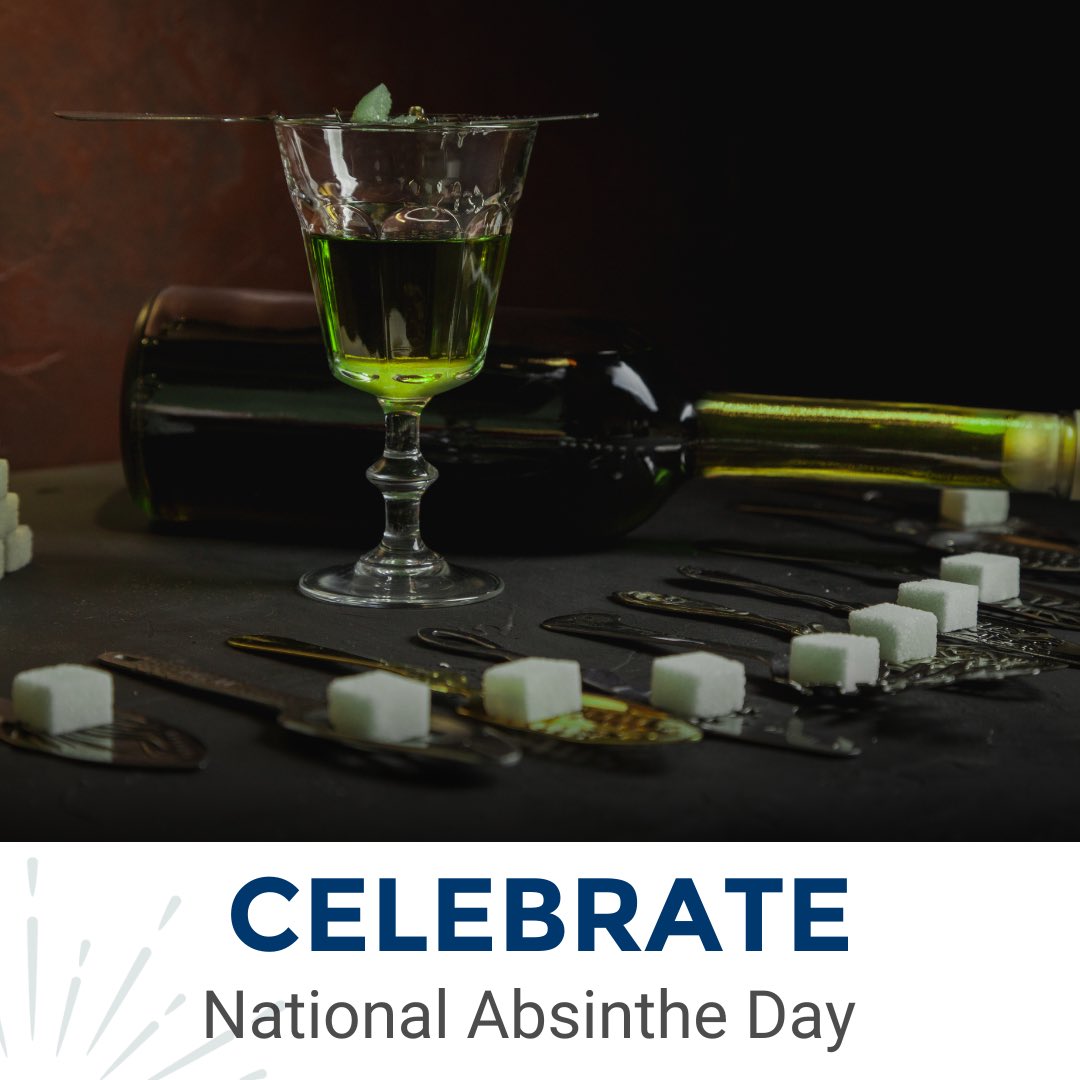 Today we celebrate the drink known as “the green fairy.” The drink enjoys a mystique and is often associated with bohemian culture, making it an especially fun drink to enjoy today!