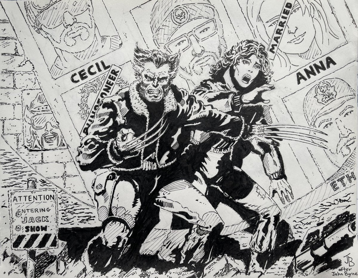 Her Majesty Yolanda B (@majestyyolanda) on Twitter photo Final inked version of Jack Show: Days of Future Past. A ghost of Jack Show past was added.
#Jackshow; #ComicsGate; #Xmen; #Daysoffuturepast; #drawing; #inks
<a href="/EthanVanSciver/">ETHAN VAN SCIVER</a>; <a href="/thatstarwarsgrl/">thatstarwarsgirl</a>; <a href="/JonMalin/">MALIN-2X writer of the year! The BAD GUY.</a>; <a href="/dickandcomix/">Cecil Says.</a>; <a href="/shanedavisart/">Shane Davis Wizard's Favorite Break Out Artist 09!</a> Final inked version of Jack Show: Days of Future Past. A ghost of Jack Show past was added.
#Jackshow; #ComicsGate; #Xmen; #Daysoffuturepast; #drawing; #inks
<a href="/EthanVanSciver/">ETHAN VAN SCIVER</a>; <a href="/thatstarwarsgrl/">thatstarwarsgirl</a>; <a href="/JonMalin/">MALIN-2X writer of the year! The BAD GUY.</a>; <a href="/dickandcomix/">Cecil Says.</a>; <a href="/shanedavisart/">Shane Davis Wizard's Favorite Break Out Artist 09!</a>