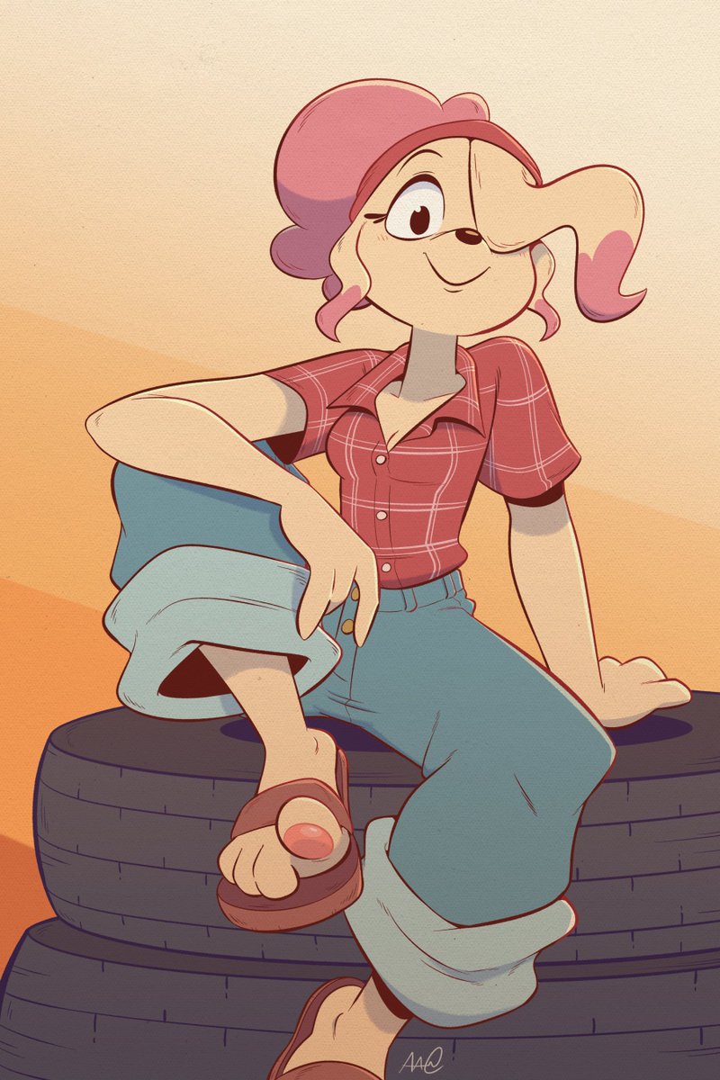 Trying to get out of an art rut, but here's more Louise. Forgot I did a more relaxed casual outfit for her. 🐩