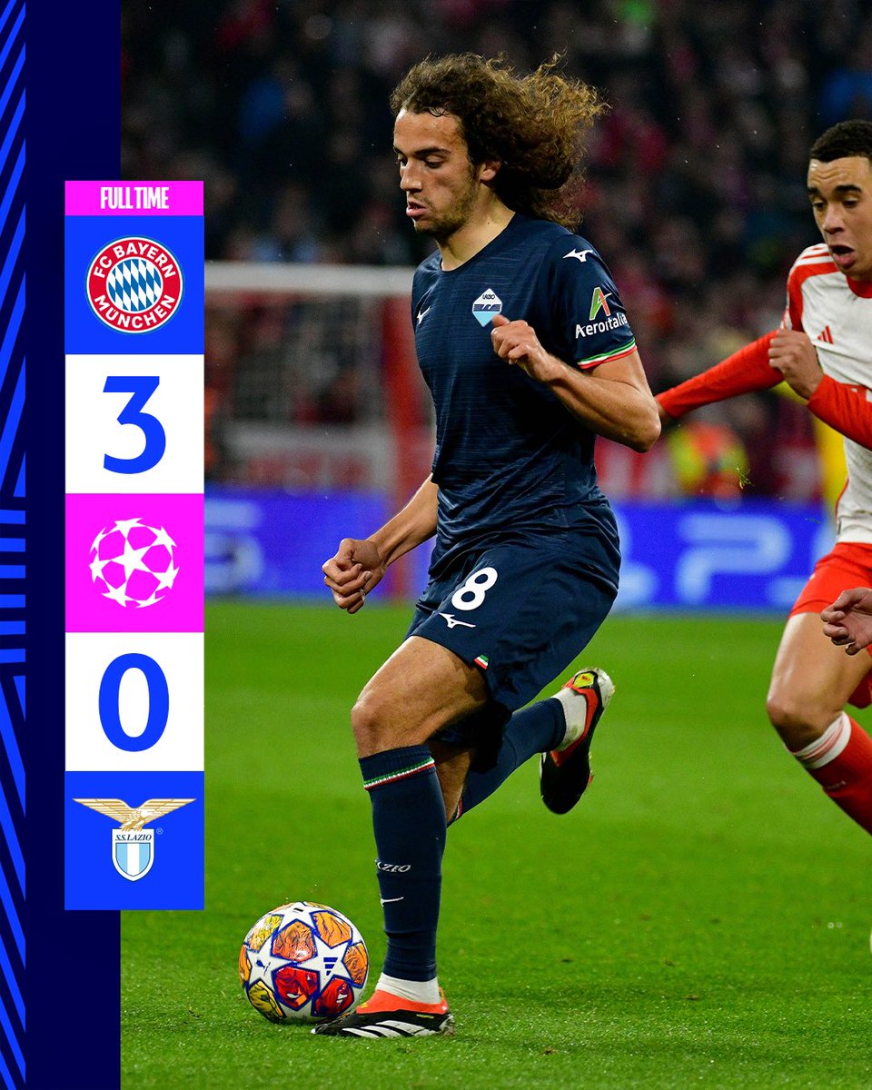 FT | #BayernLazio 3-0

⏹️ Termina la partita 

#UCL | #CMonEagles 🦅