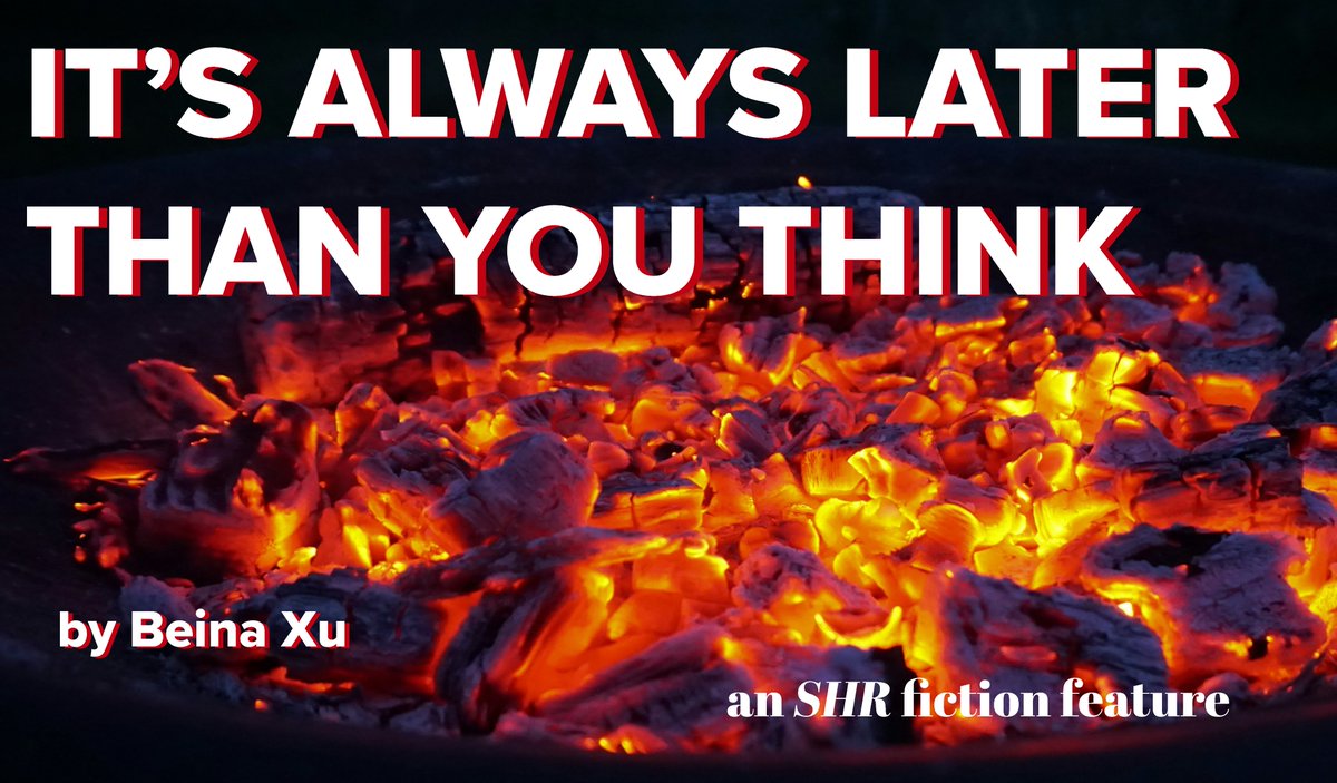 Check out our new online fiction feature 'It's Always Later than You Think' by @beina_xu 'Leo was the kind of woman who pressed a sausage into a hot pan until its skin burst. She liked the sound of a body’s limits.' southernhumanitiesreview.com/fiction-featur… #fiction #litmag #writingcommunity