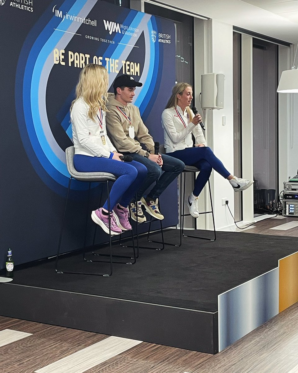 GlenalmondSport's tweet photo. Thank you @irwinmitchell and @WrightJohnston for a great evening listening to @JemmaReekie @callhawk @Lyle_Maria discussing their journeys into athletics, the impact of crowds and the importance of the athlete/coach relationship #collsport #athletics #teamgb @GlenalmondColl https://t.co/hd2HDWyeAp