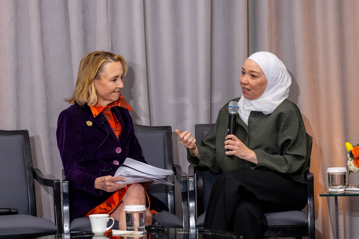 We were honored to host the 2023 #WomenBuildingPeace awardee Pétronille Vaweka 🇨🇩and finalists Dr. Marie-Marcelle H. Deschamps 🇭🇹, Abir Haj Ibrahim 🇸🇾 and Hamisa Zaja 🇰🇪 at our headquarters last week.