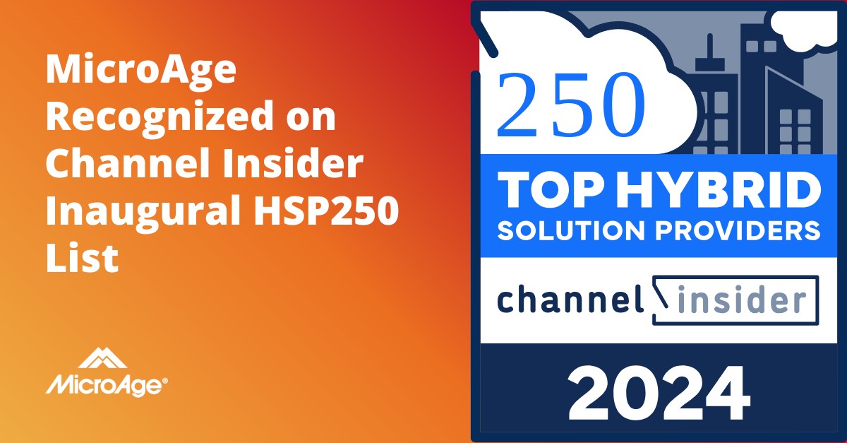 MicroAge's tweet image. MicroAge is honored to be included on the Channel Insider inaugural Hybrid Solution Provider 250 list, which recognizes North America's 250 most progressive IT solution providers and resellers. Read more at bit.ly/3IJxNcN.
#HSP250 #solutionprovider @channelinsider