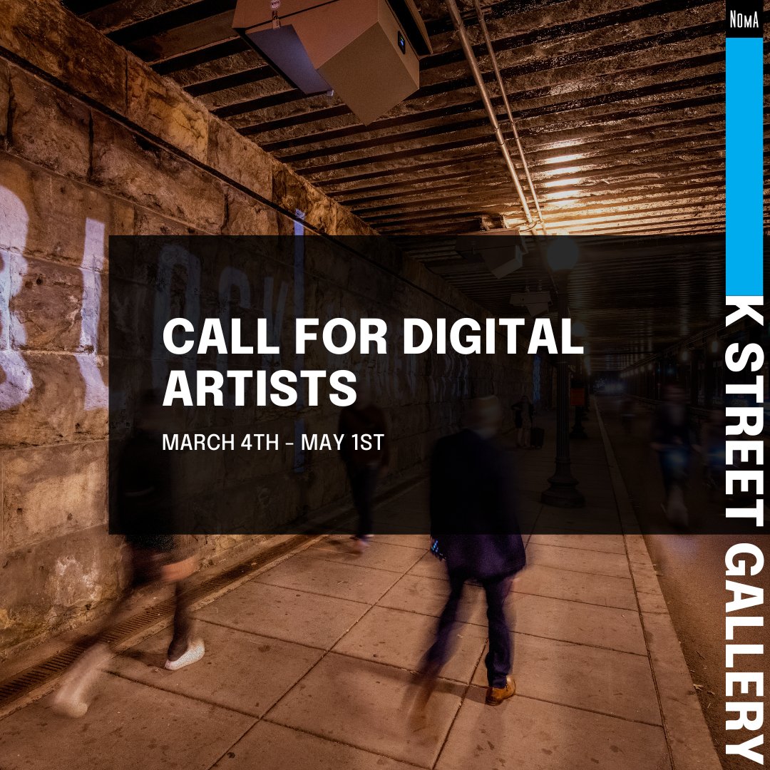 Seeking local artists to install new work in NoMa’s K Street Virtual Gallery, applications open through May 1st. To learn more and apply: ow.ly/i5S150QIVX5