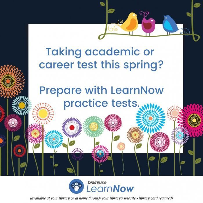 Prepare for upcoming tests by taking a practice test online! Continue building your skills with lessons and videos. bit.ly/2QKF9Sh 
#BrainfuseCommunity #librariestransform #whatlibrariesdo #practicetests #cmorlibrary #freewithyourlibrarycard