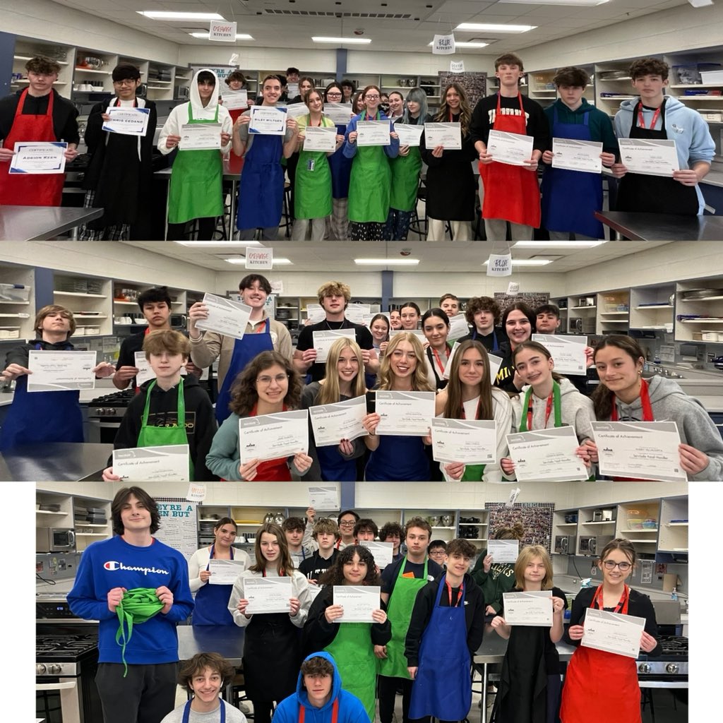 Big congratulations to the 114! culinary 1 students who earned their ServSafe Food Handler certification! All of your hard work paid off and we are so proud of all of you!! 🎉 @johnwalshD95 @LZ95curriculum @GalltKelley #Empower95 #BetterTogetherD95