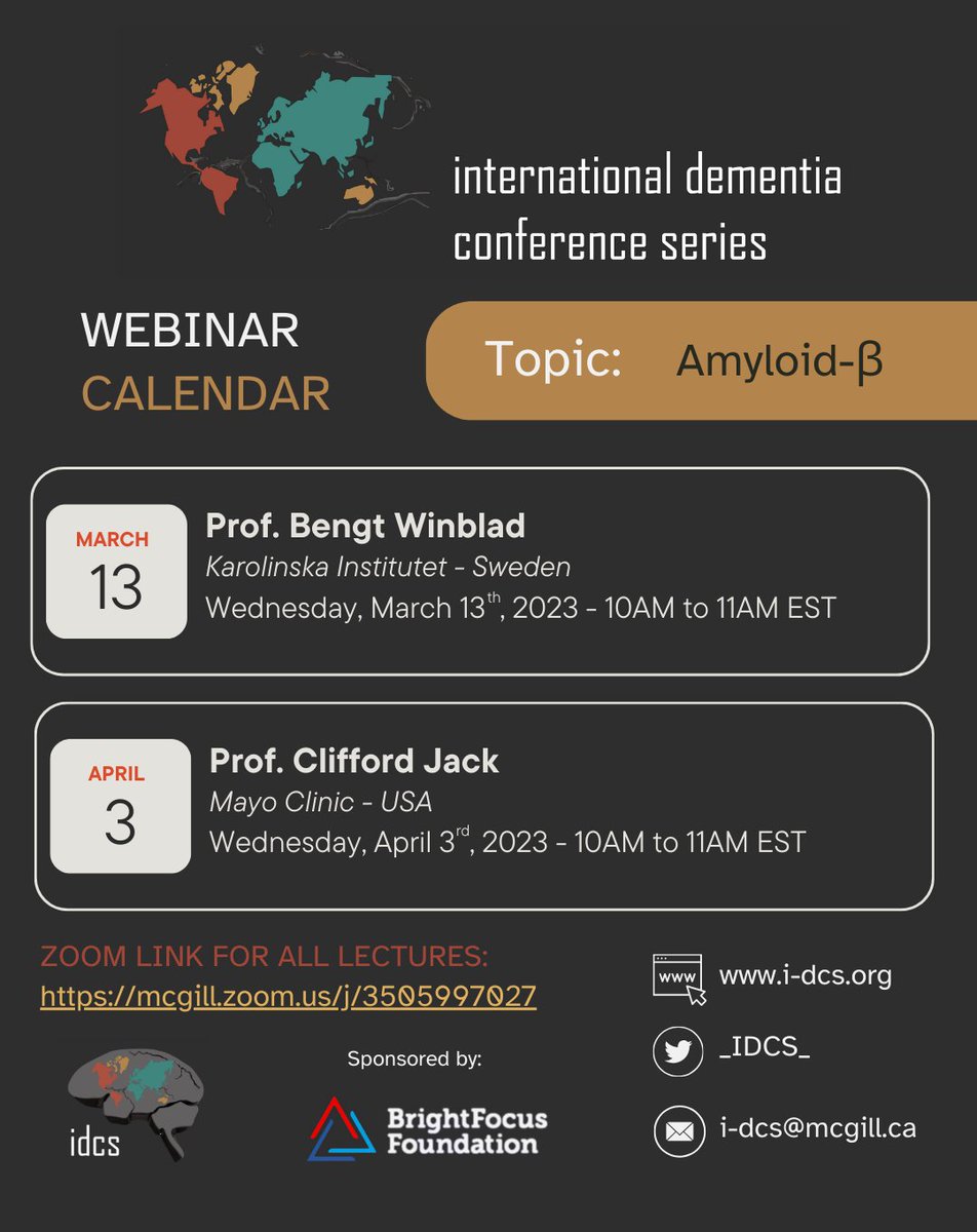 Our Amyloid-Beta series is not over yet!   
Take a peek at our events calendar👇