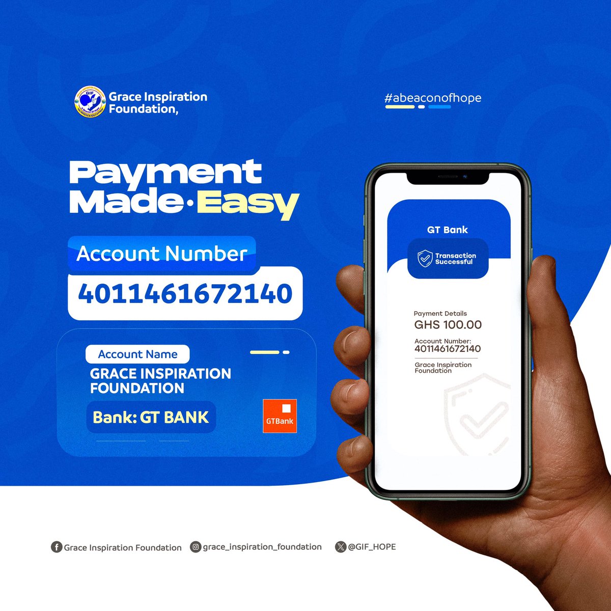GIF_HOPE's tweet photo. You can now support us via our Bank Account
#paymentmadeeasy
#supportthevision
#TheVisionIsClear https://t.co/jocFkRkXe3