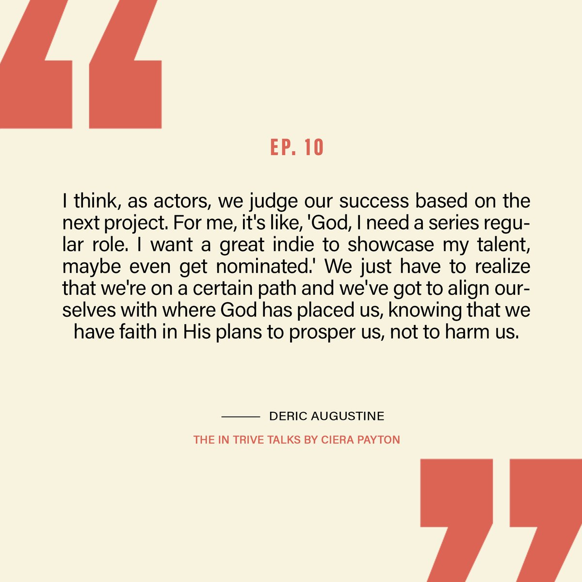 TheInTrive's tweet image. 🌟 Dive into wisdom from IG: @dericaugistine on our latest episode at @theintrive! 🎭 Explore success beyond roles - it&apos;s about faith &amp;amp; aligning with your true path. Get inspired by a unique take on the actor&apos;s journey. ✨#SuccessMindset #FaithInYourPath #TheInTriveTalks