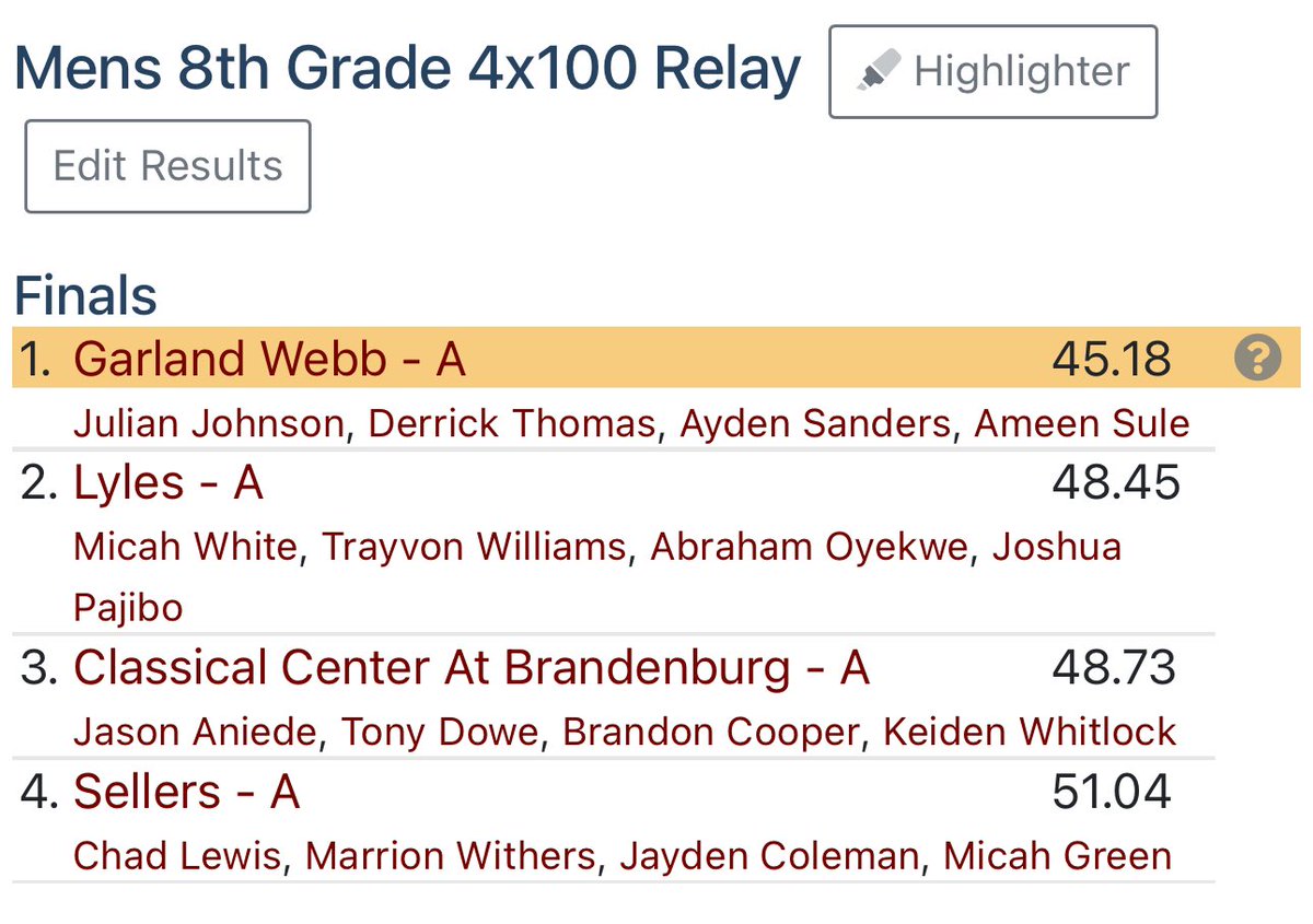 Hit another PR in back to back weeks in the 4 by 100m!