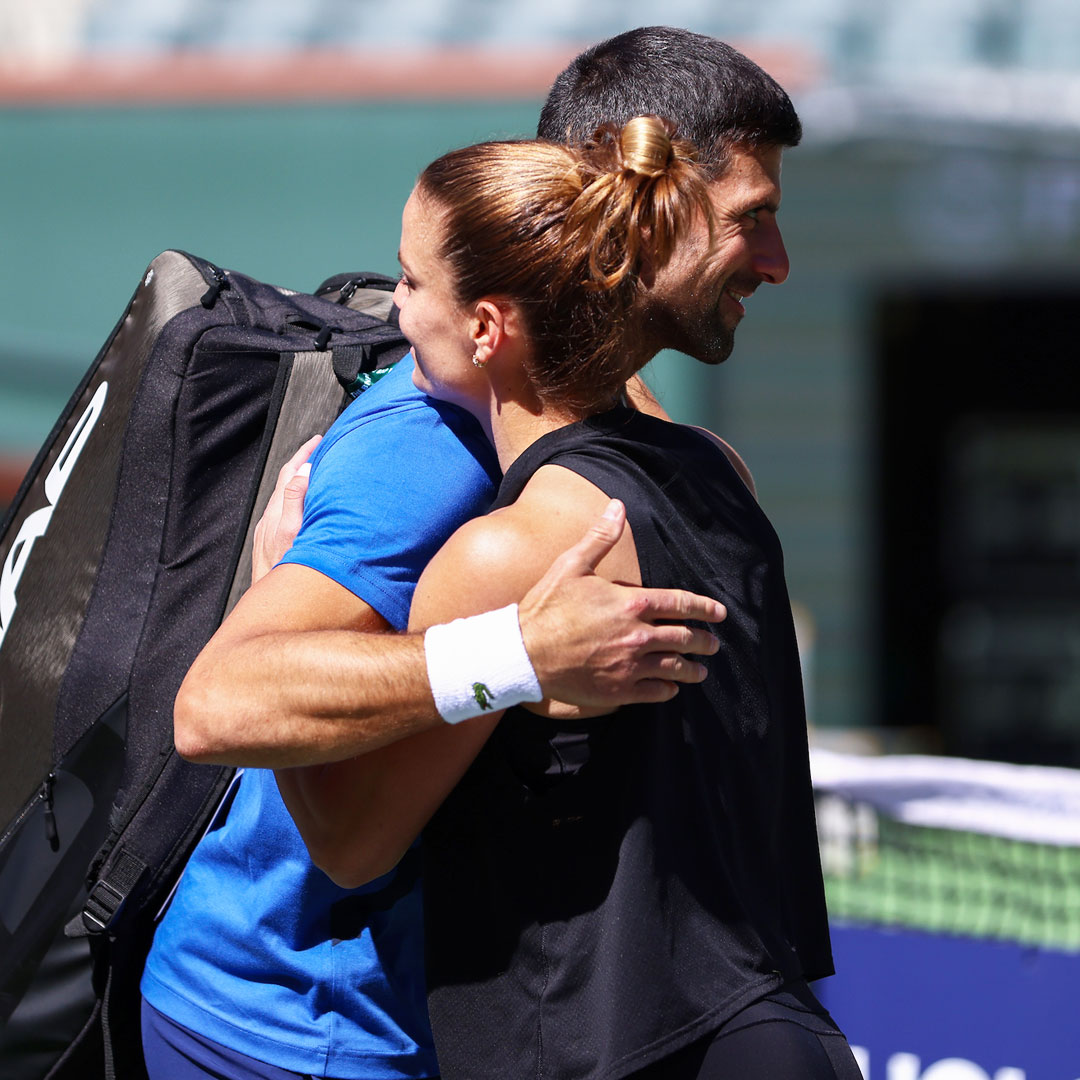 Reunited and it feels so good 🤗 @DjokerNole | @mariasakkari | #TennisParadise