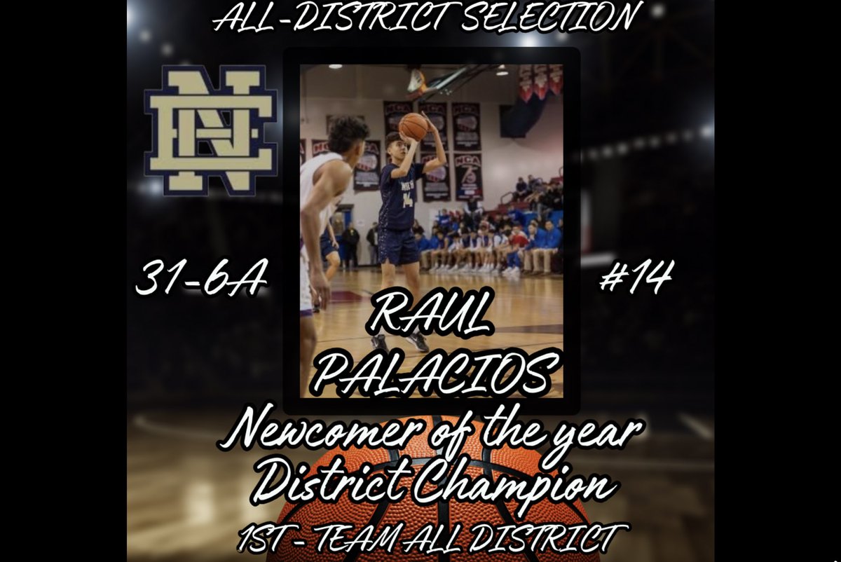 Edinburg North Boys Basketball (@enhs_basketball) on Twitter photo Big S/O to <a href="/RaulPalaci76787/">Raul Palacios</a> for being nominated as the 31-6A Newcomer of the Year & for being selected to the 1st Team All-District ‼️
We’re excited to gave you back for the next three years!
#GoldBlooded Big S/O to <a href="/RaulPalaci76787/">Raul Palacios</a> for being nominated as the 31-6A Newcomer of the Year & for being selected to the 1st Team All-District ‼️
We’re excited to gave you back for the next three years!
#GoldBlooded