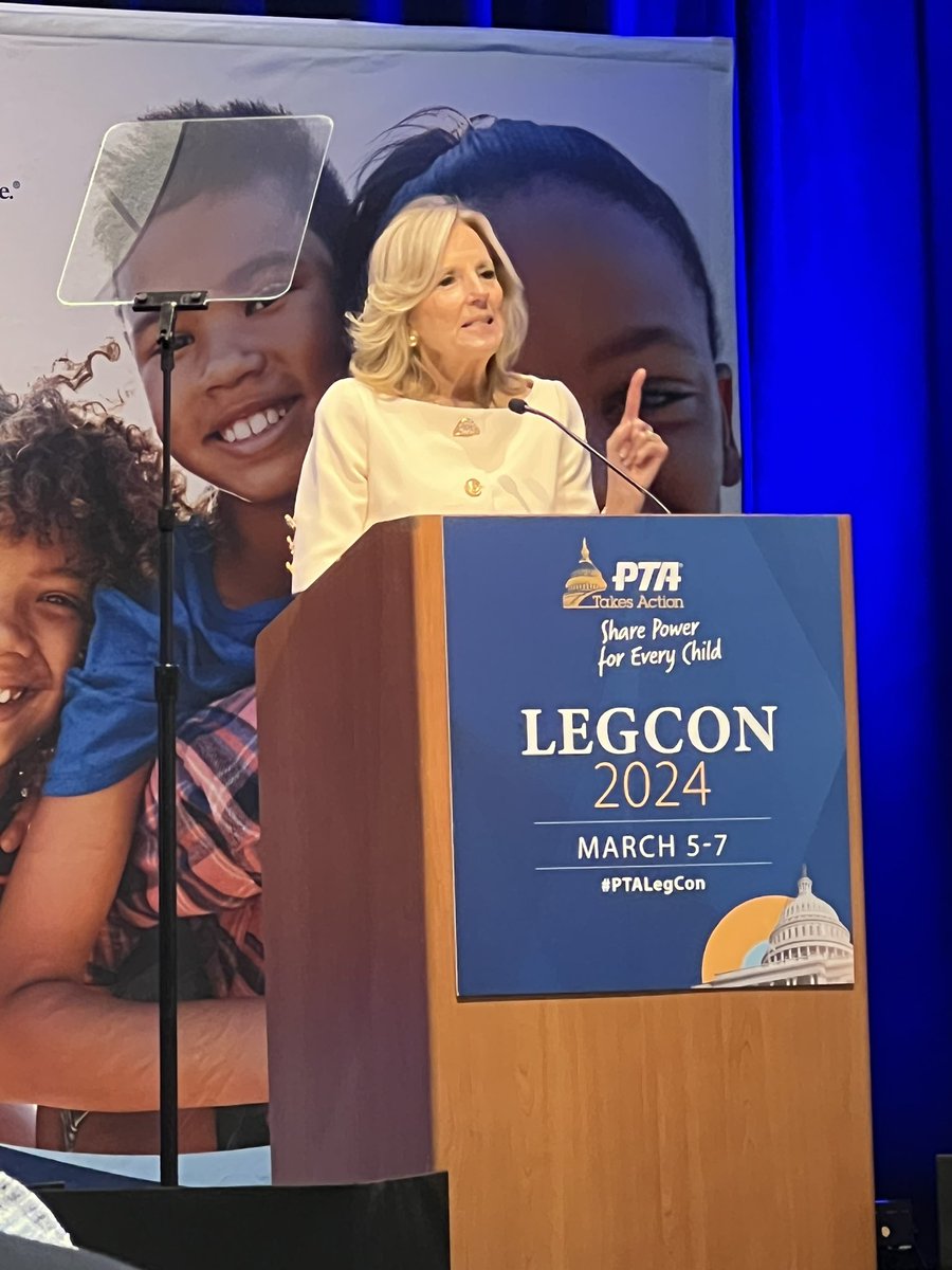 An inspiring visit today at the <a href="/NationalPTA/">NationalPTA</a> Legislative Convention with <a href="/DrBiden/">Dr. Jill Biden</a> <a href="/FLOTUS/">First Lady Melania Trump</a>! “How can we accept that active shooter drills are a part of growing up in America?” #EnoughIsEnough #PTALegCon