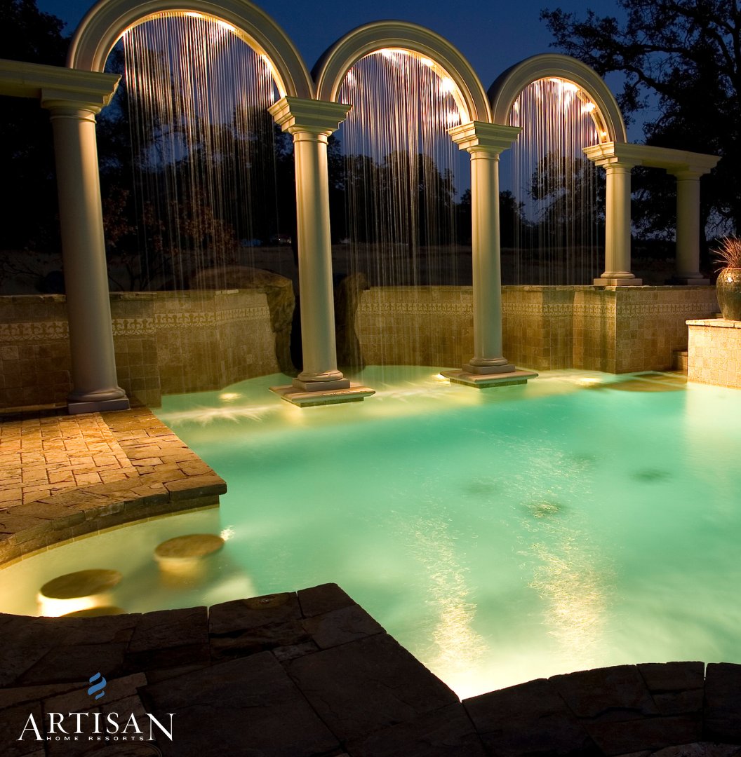 Roman arches, with their timeless elegance and structural integrity, can add a touch of classical sophistication to your home design. ✨ #design #homedesign #architecture #luxurypool