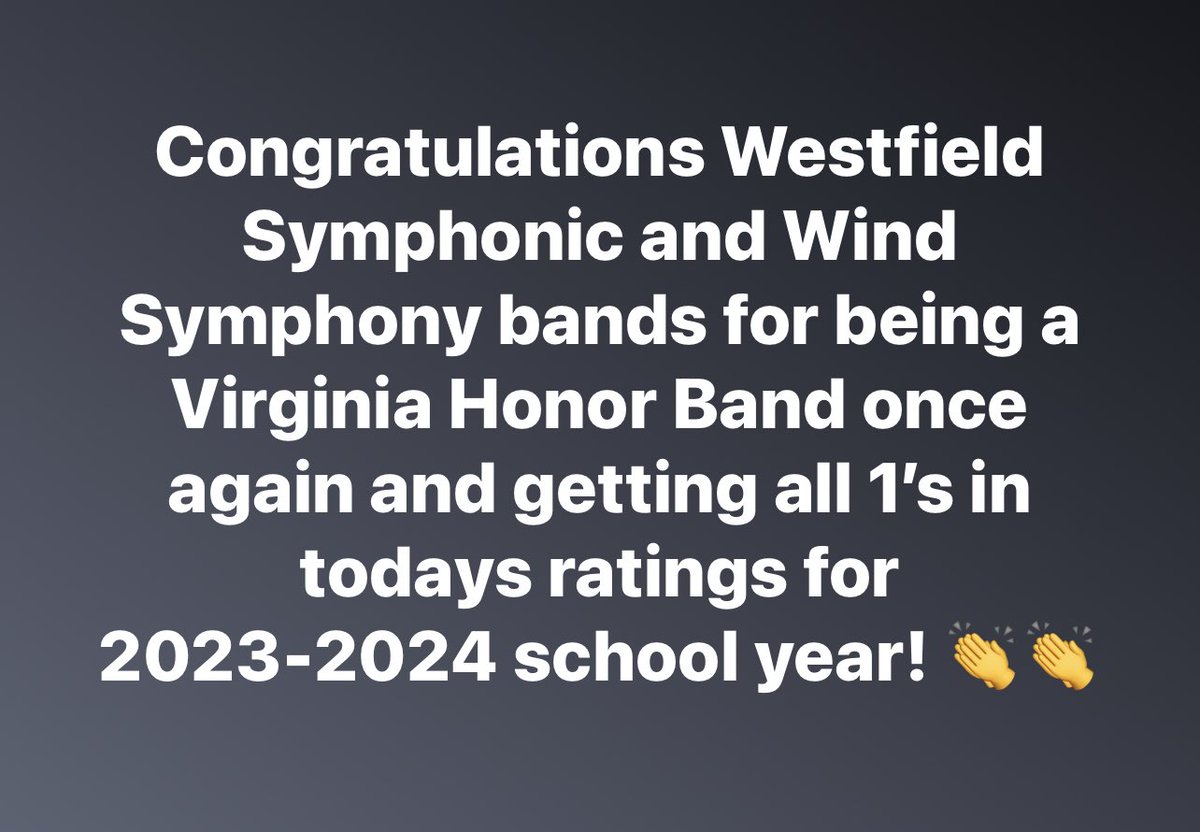Westfield HS Band (@westfieldhsband) on Twitter photo 
