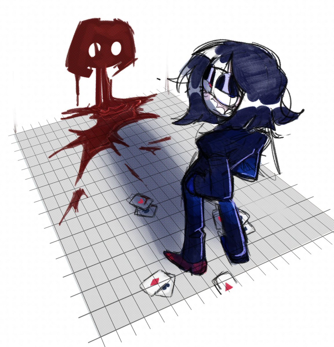 Perspective kinda wonky but hey! Discord promo art! Go check le comments lol

[this is a 16+ tadc themed server, not a social hangout as other discord servers so please keep in theme thumbs up]