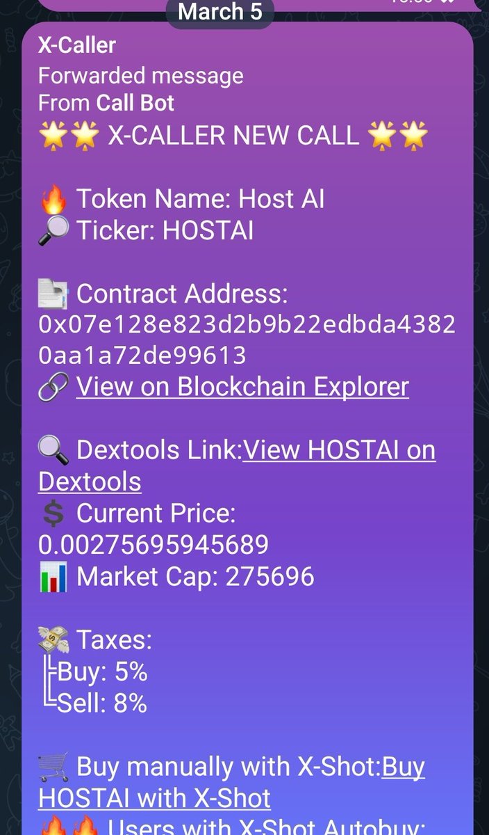 Another succesfull autobuy for the $XERS treasury with #XSHOT from #XCALLER on $HOSTAI

dextools.io/app/ether/pair…