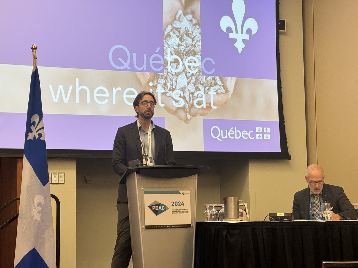 It's Quebec Day at #PDAC2024! Brunswick Exploration CEO Killian Charles took to the stage to talk about our Quebec-based projects and discussed the future of the critical mineral industry in Quebec.

#BrunswickExploration #QuebecDay #CriticalMinerals