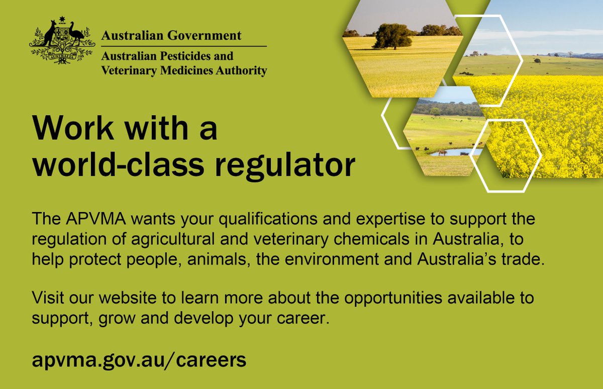 The #APVMA is #HiringNow an experienced science professional for the role of Director, Residues and Trade. Leading a highly skilled team, you will oversee the conduct, peer review and quality checks of residues and trade assessments. Apply by 24 March 2024 apvma.gov.au/careers