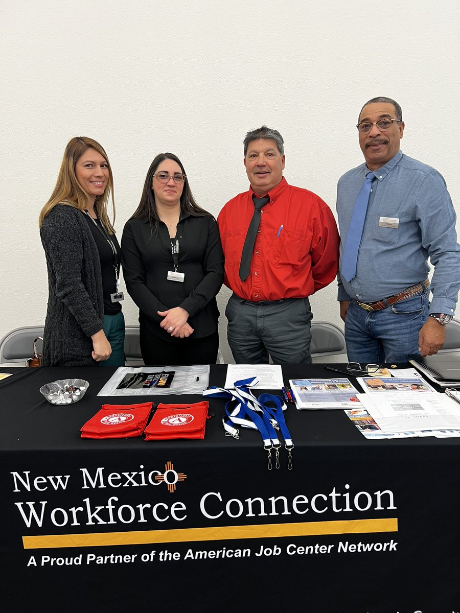 NMWorkforce's tweet image. Shout out to our Workforce Connection Los Lunas staff for sharing our career and business services today at the Wellness Expo and Job Fair at UNM Valencia campus. 🙌 #loslunas #valenciacountynm #nmworkforceconnection @NMDWS @midregioncog