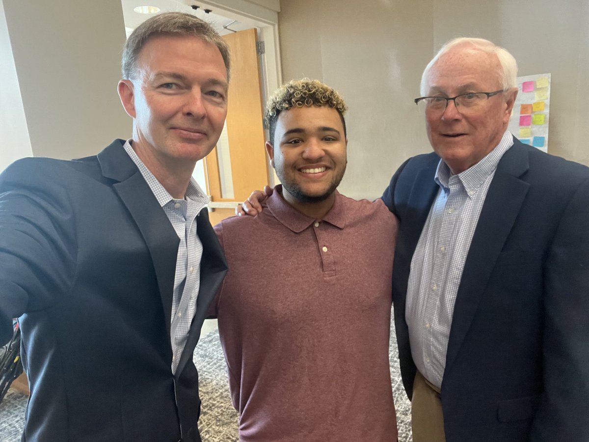 Great to see ⁦@NELA_NCSU⁩ grad NC Principal of the Year ⁦@MBristow_Smith⁩ & getting to meet his former student, ⁦@NCStateCED⁩ Transformational Scholar Josh Webb.