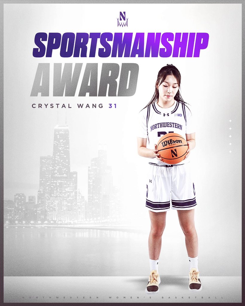 Congrats to our Sportsmanship Award winner, Crystal Wang! 💜