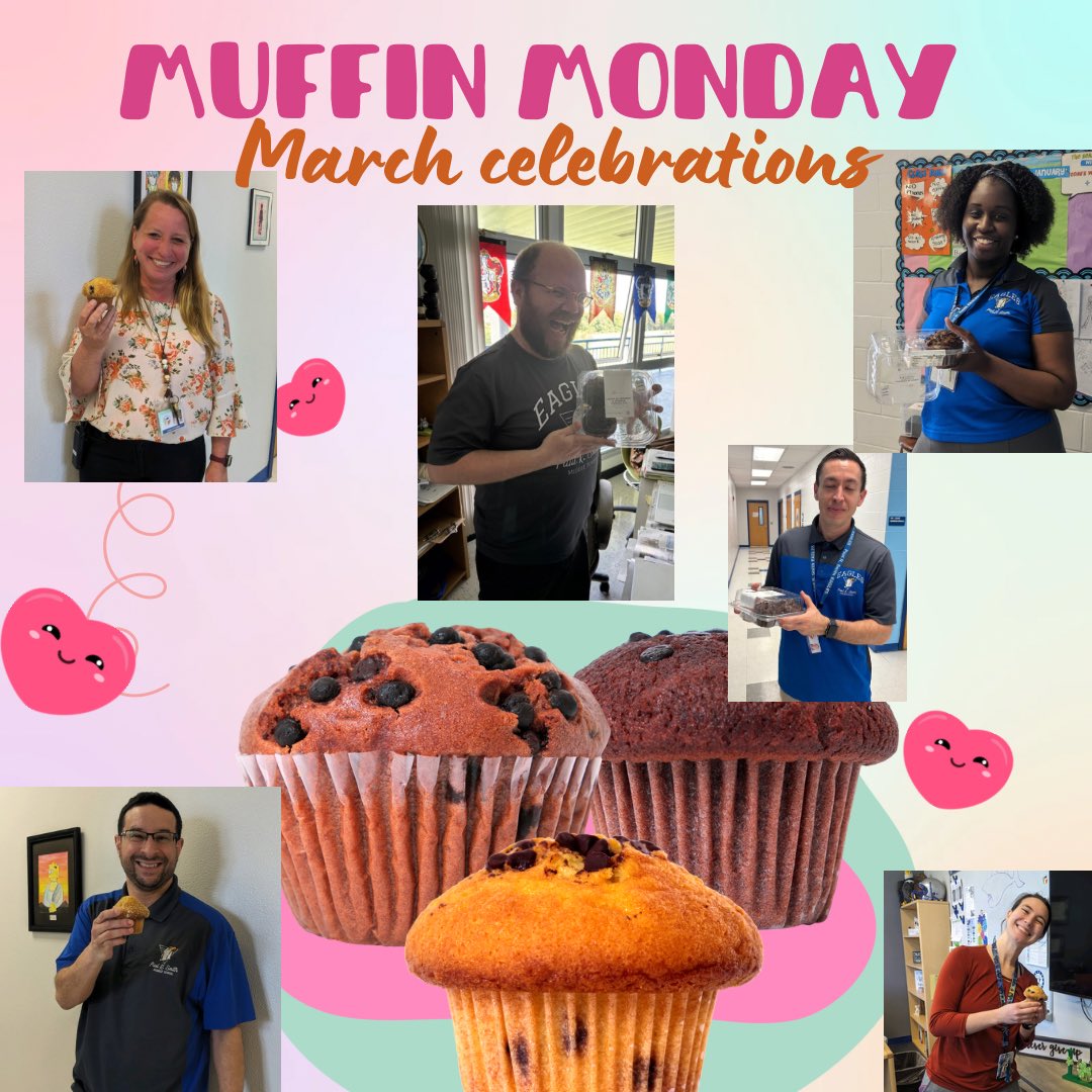 We had a great time celebrating our staff and students with Muffin Monday yesterday! Students- keep up the great work with being to class on time to be entered into our March giveaways! #SoarAbove