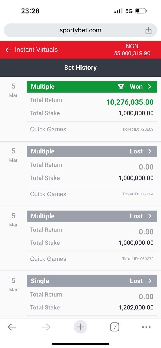 Sporty na fool.. I collect 5.2 sha. Make we do d giveaway away
